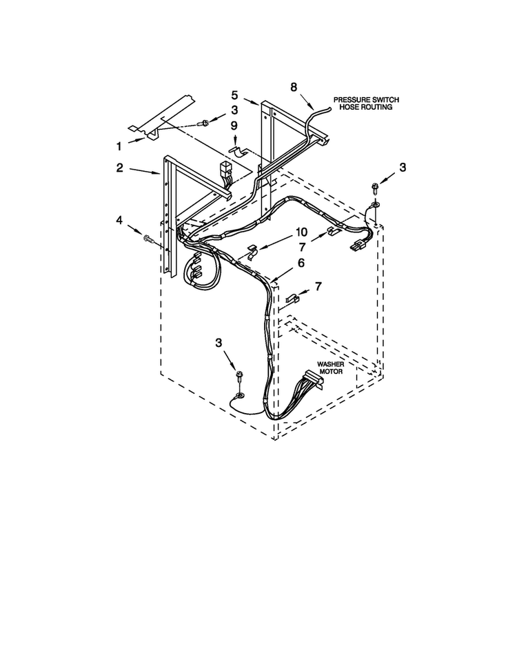 Dryer Support And Washer Parts Diagram and Parts List for 1109875279A  Kenmore Washer Dryer Combo