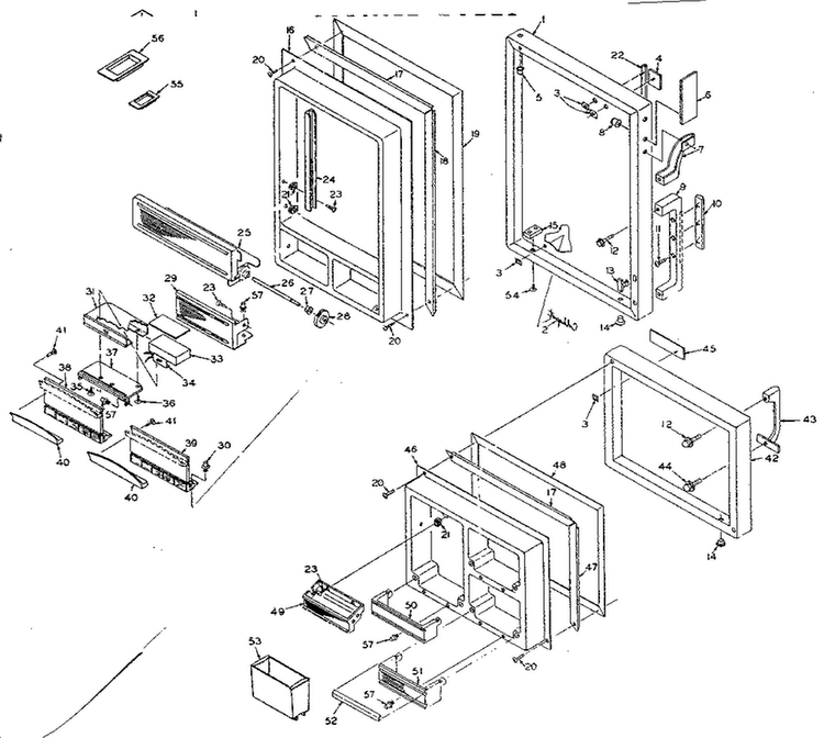 Door Parts Diagram and Parts List for 106R14GL  Kenmore Refrigerator