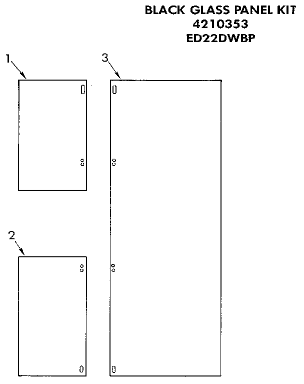 Door Panel Kit Diagram and Parts List for 4210353  Whirlpool Refrigerator