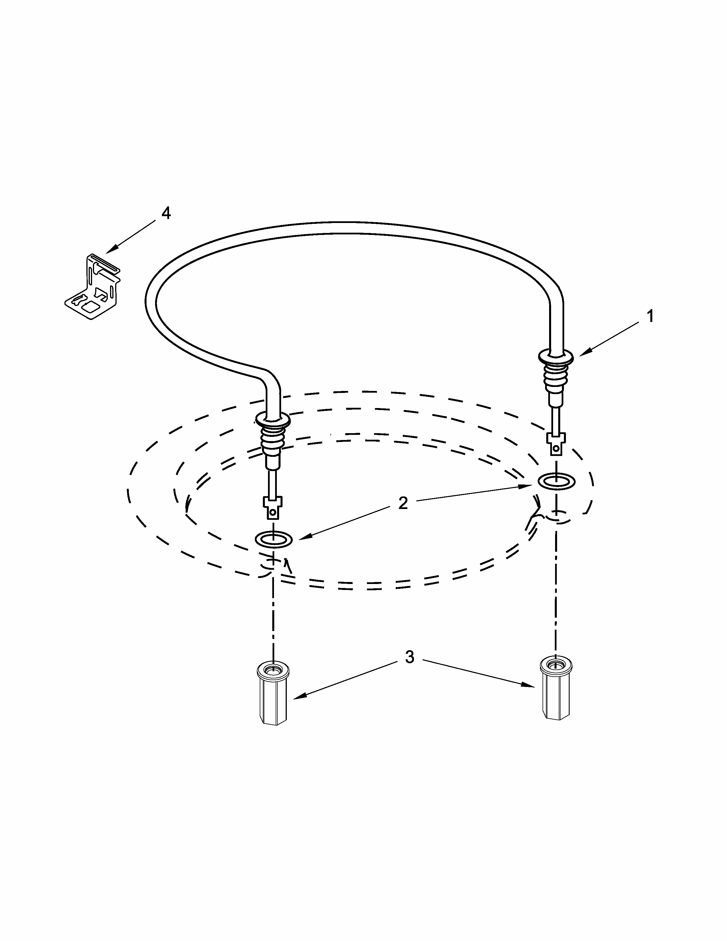 Heater Parts Diagram and Parts List for 66513272K117  Kenmore Dishwasher