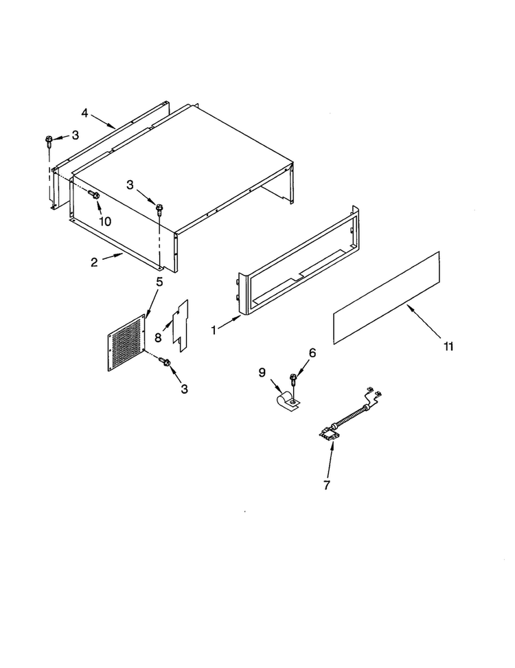 Top Grille And Unit Cover Diagram and Parts List for KBLP36FKS01  KitchenAid Refrigerator