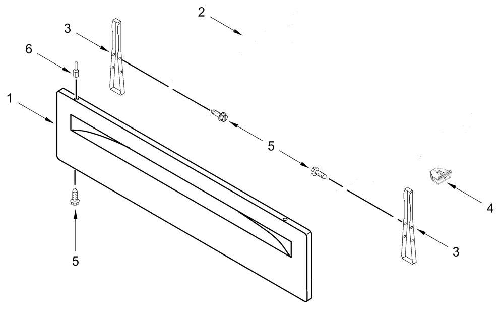 Drawer Parts Diagram and Parts List for WEG515S0LW3,WEG515S0LB3  Whirlpool Range