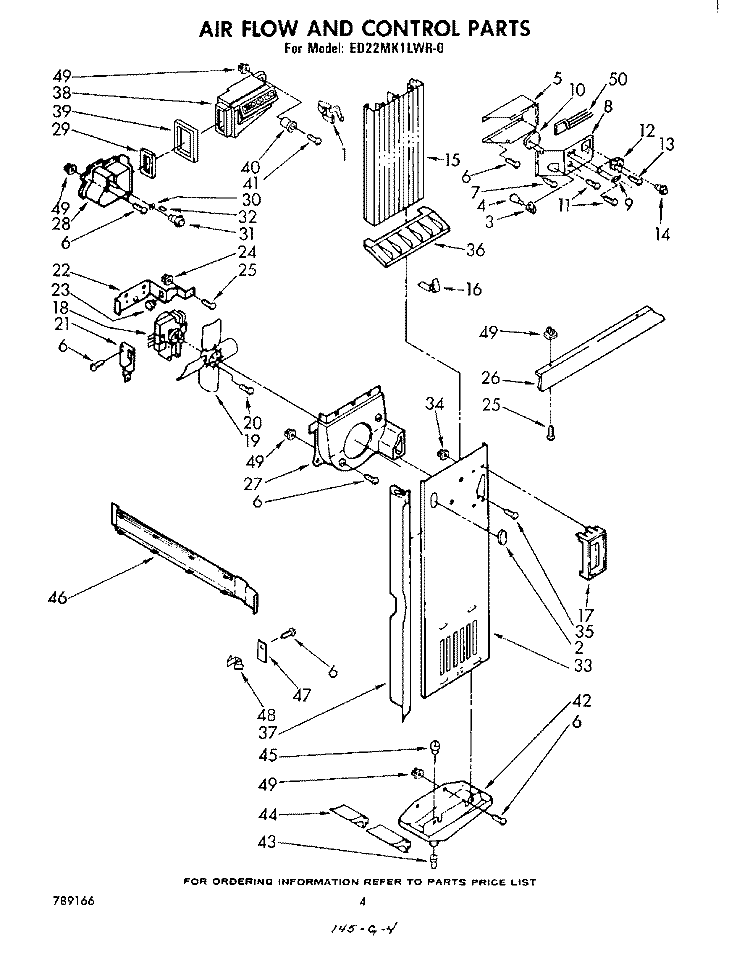 AIR FLOW AND CONTROL , LIT/OPTIONAL Diagram and Parts List for ED22MK1LWR0  Whirlpool Refrigerator