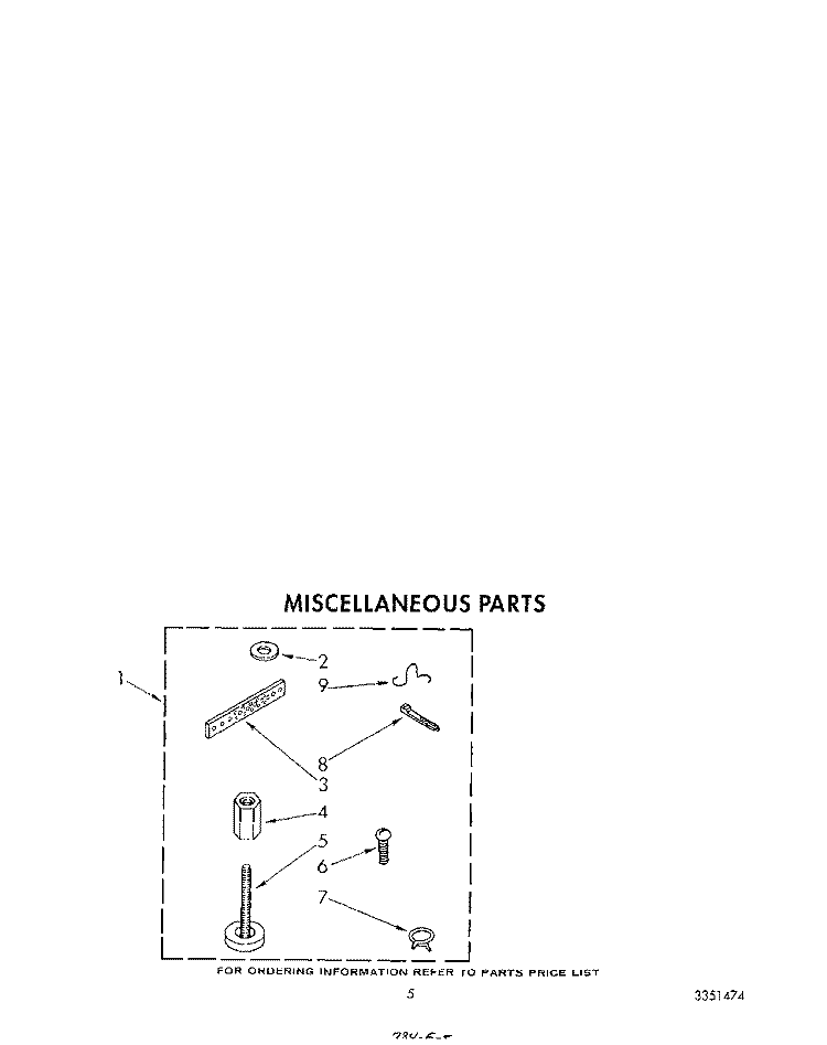 MISCELLANEOUS Diagram and Parts List for LA6090XTM0  Whirlpool Washer