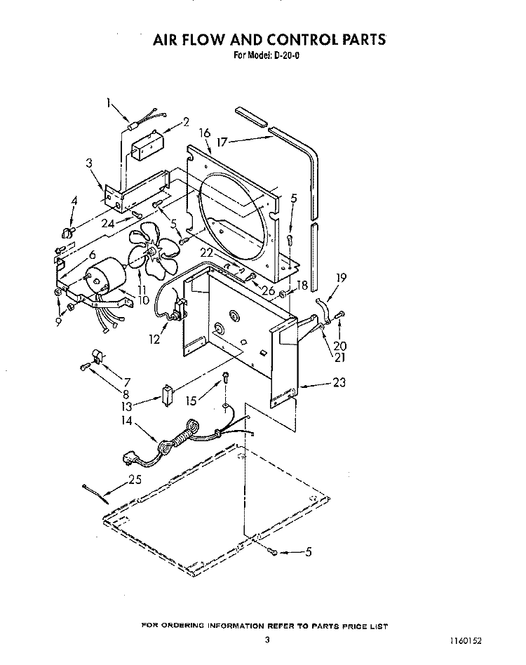 SECTION Diagram and Parts List for BFD200  Whirlpool Dehumidifier