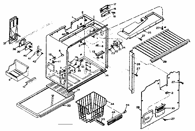Refrigerator Freezer Parts Diagram and Parts List for 106S13GIM  Kenmore Refrigerator