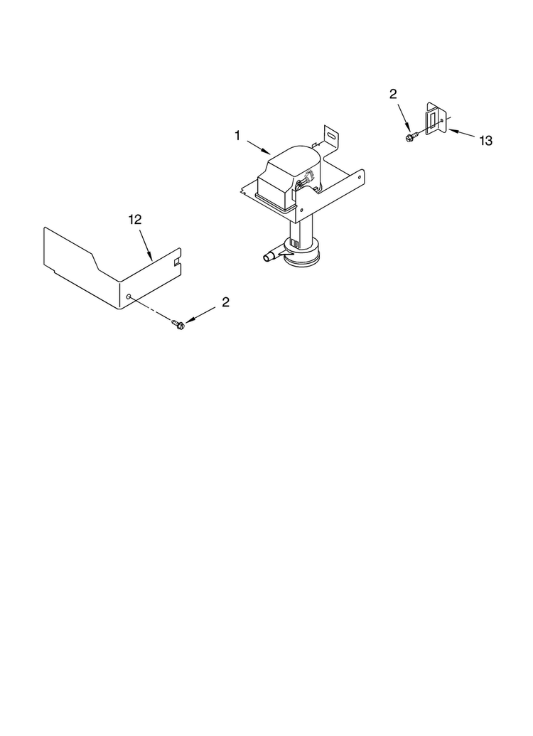 Pump Parts Diagram and Parts List for 8198549  KitchenAid Ice Maker