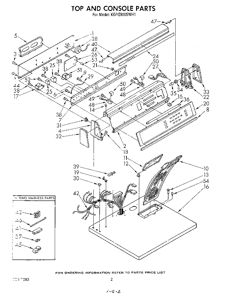 TOP CONSOLE , LITERATURE AND OPTIONAL Diagram and Parts List for KGYE900SWH1  KitchenAid Dryer