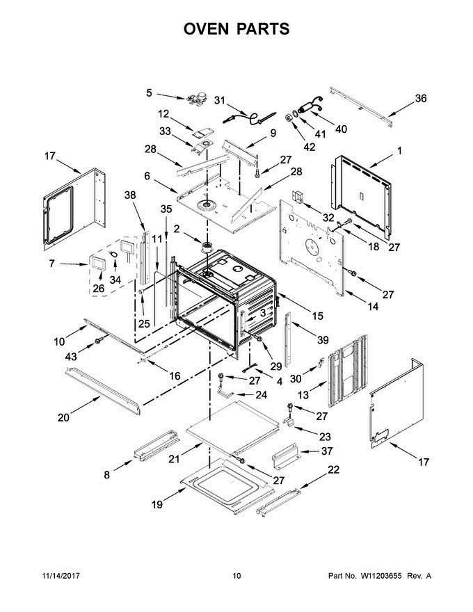 06 - Oven Parts Diagram and Parts List for KOCE507EWH06  KitchenAid Microwave Oven Combo