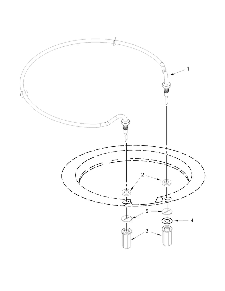 Heater Parts Diagram and Parts List for KUDE70FXBL6  KitchenAid Dishwasher
