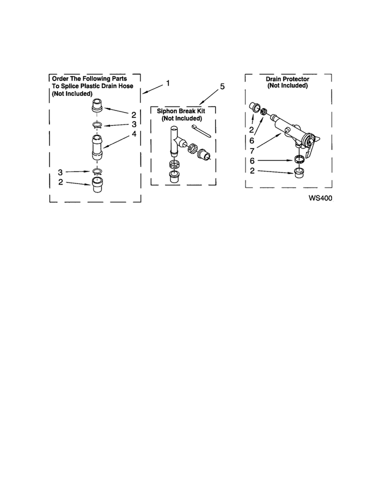 Water System Diagram and Parts List for LSQ9560PW2  Whirlpool Washer
