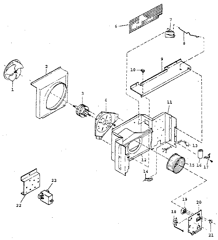 Air Flow And Control Diagram and Parts List for 4848700730  Kenmore Air Conditioner