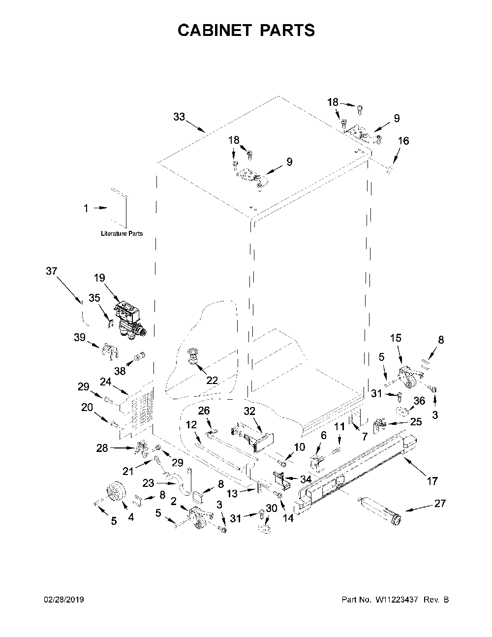 Cabinet parts Diagram and Parts List for 10651339710  Kenmore Refrigerator