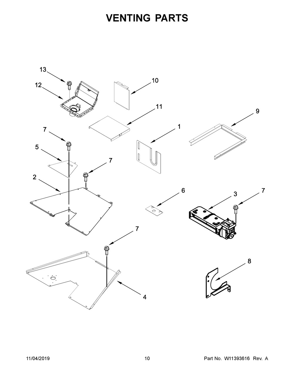 Venting Parts Diagram and Parts List for KFGC506JSS00  Whirlpool Range