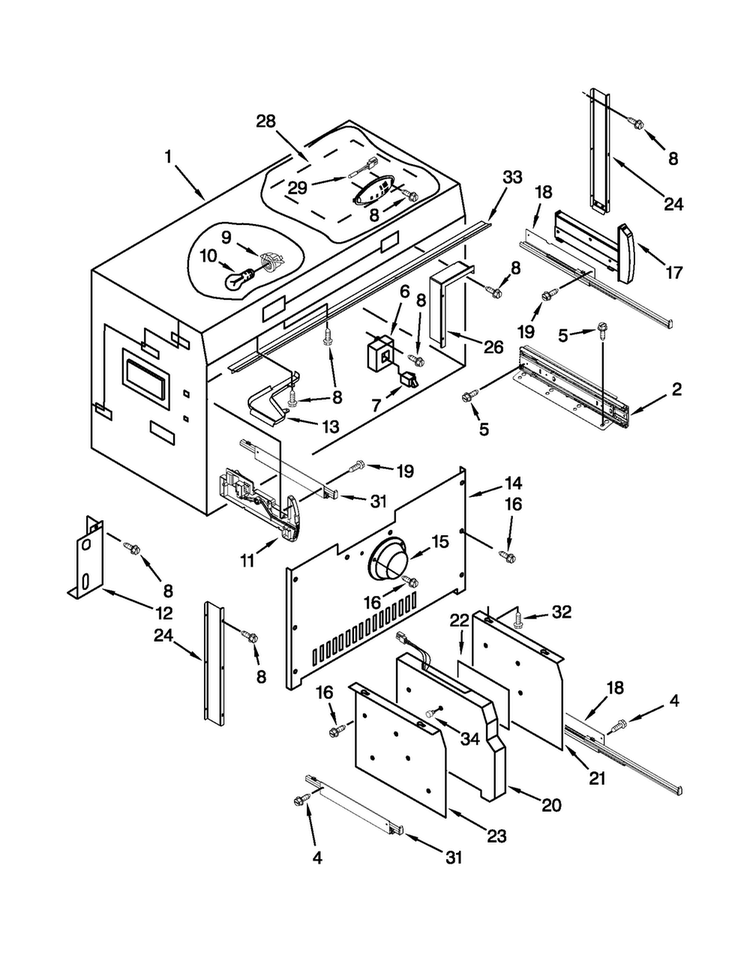 Freezer Liner Parts Diagram and Parts List for KBRO36FTX07  KitchenAid Refrigerator
