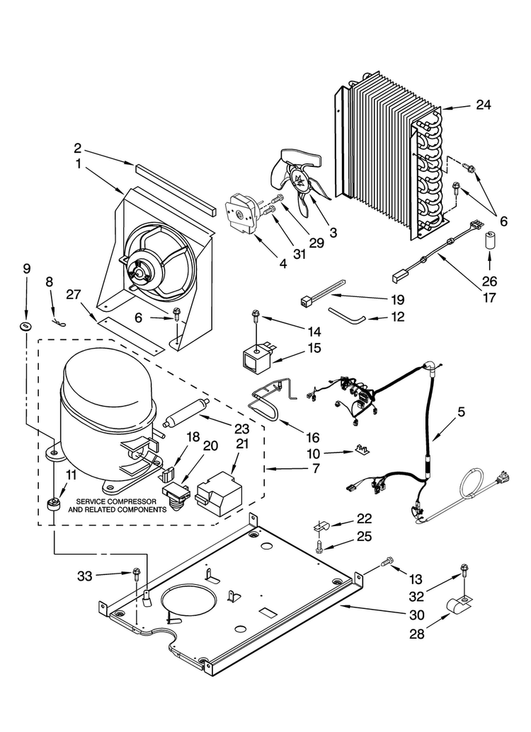 Unit Parts, Optional Parts Diagram and Parts List for 10689483700  Kenmore Ice Maker