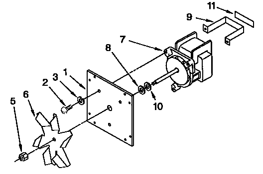 Convection Fan Diagram and Parts List for KEBS227BAL0  KitchenAid Wall Oven