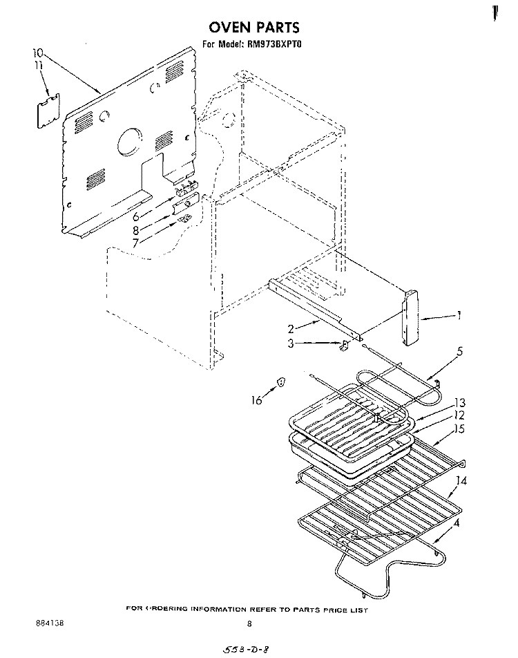 OVEN (CONTINUED) Diagram and Parts List for RM973BXPT0  Whirlpool Microwave Oven Combo