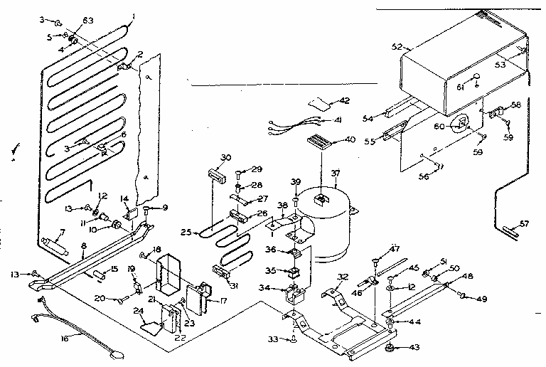 Unit Parts Diagram and Parts List for 106N12DSL-1  Kenmore Refrigerator