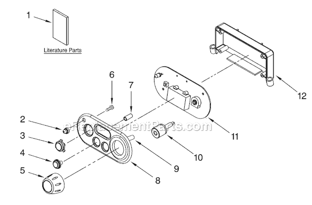 Control Panel Diagram and Parts List for KPWB100 Series 0 KitchenAid Miscellaneous