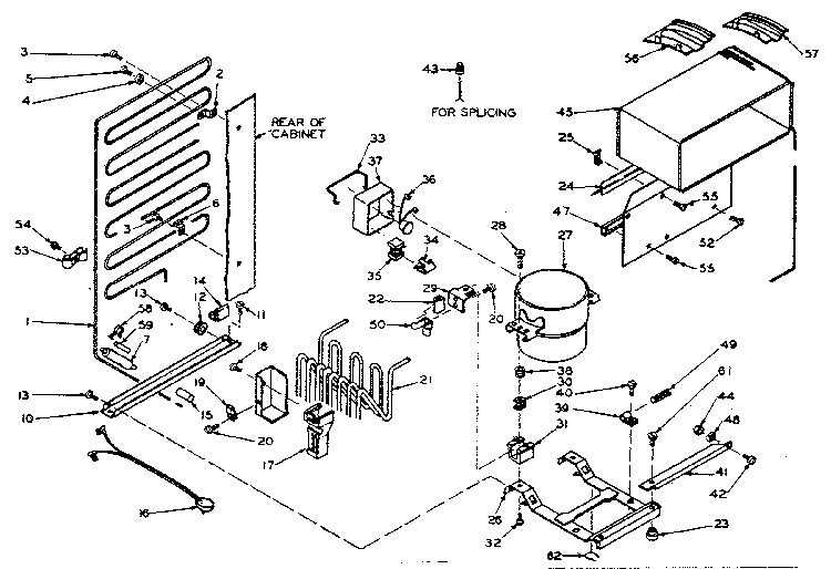 Unit Parts Diagram and Parts List for 106W14BL  Kenmore Refrigerator