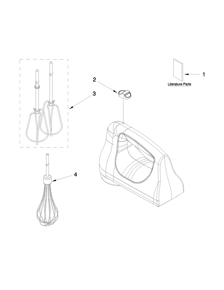 Unit Parts Diagram and Parts List for KHM614ER0  KitchenAid Mixer