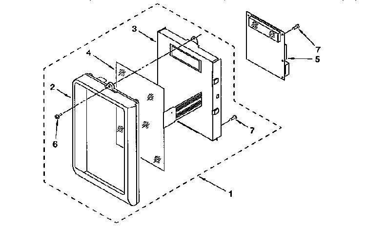 Control Panel Diagram and Parts List for MH7116XBB6  Whirlpool Microwave