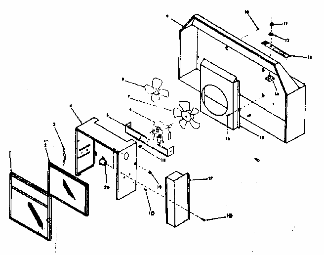 Range Hood Diagram and Parts List for 8505327310  Kenmore Range Hood