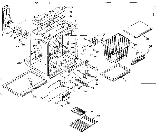 Freezer Section Parts Diagram and Parts List for 106R14GL  Kenmore Refrigerator