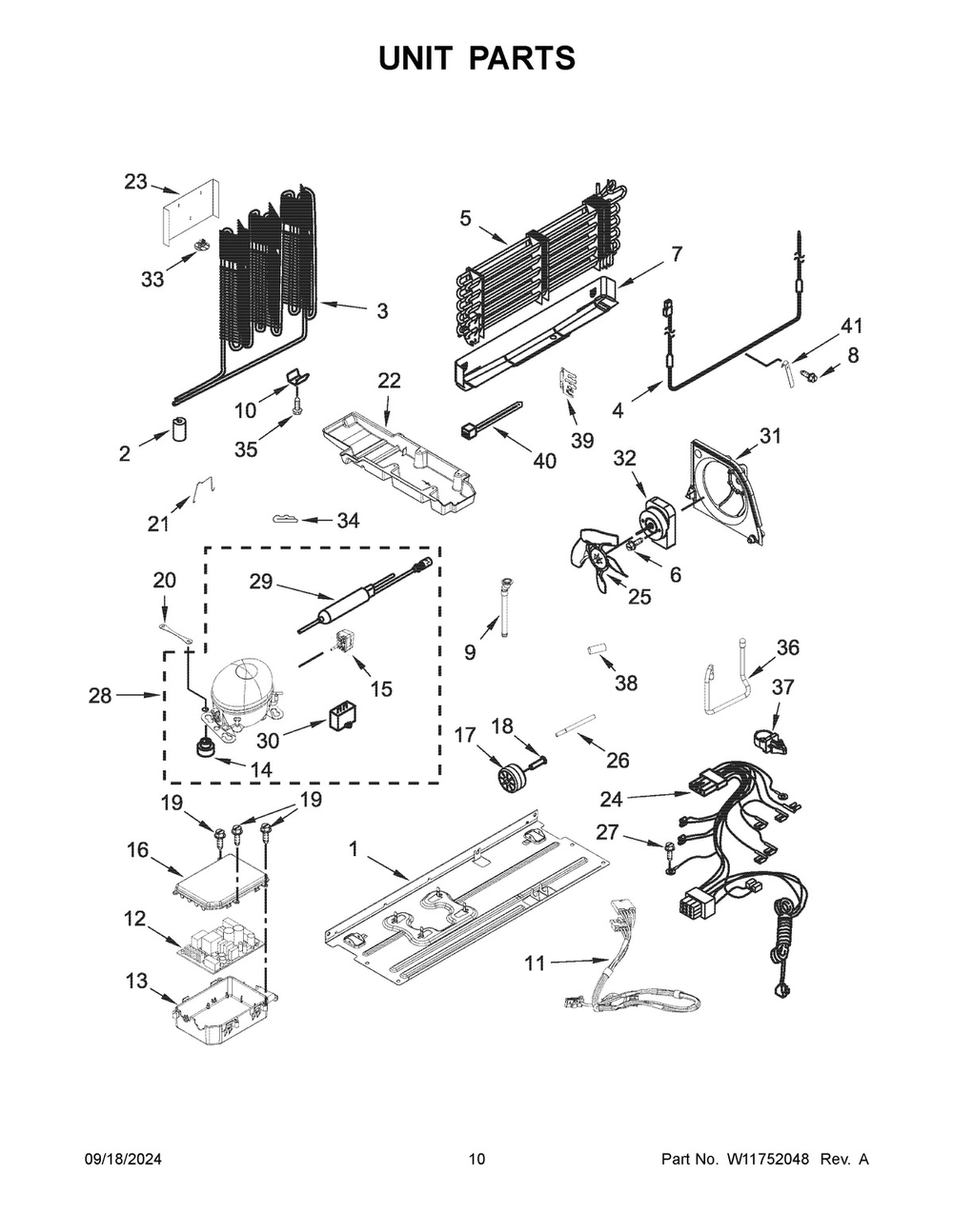 06 - Unit Parts Diagram and Parts List for WRF560SMHZ05  Whirlpool Refrigerator