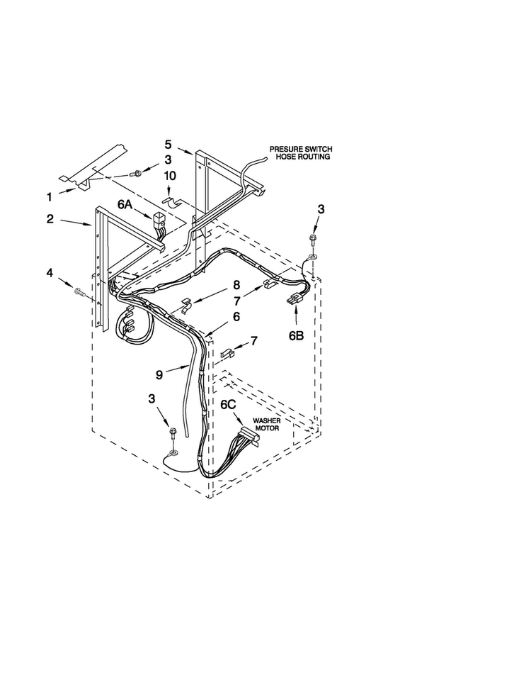 Dryer Support And Washer Parts Diagram and Parts List for 11088732799  Kenmore Washer Dryer Combo