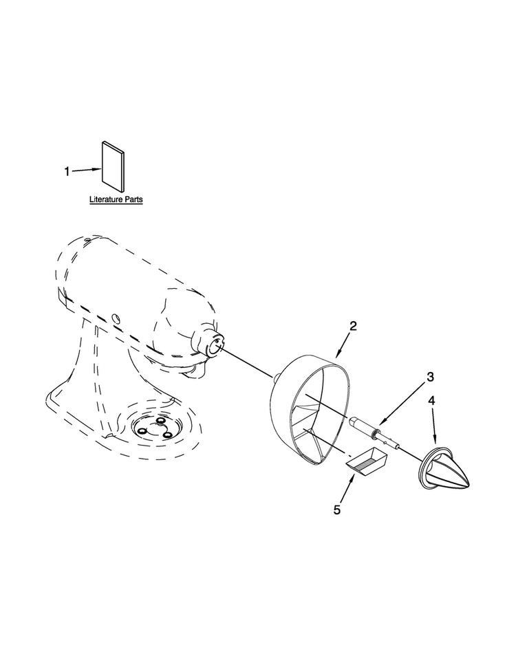 Attachment Parts Diagram and Parts List for JE0  KitchenAid Mixer