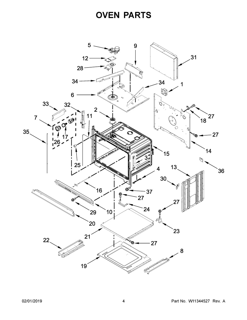 Oven Parts Diagram and Parts List for WOC75EC0HV02  Whirlpool Microwave Oven Combo