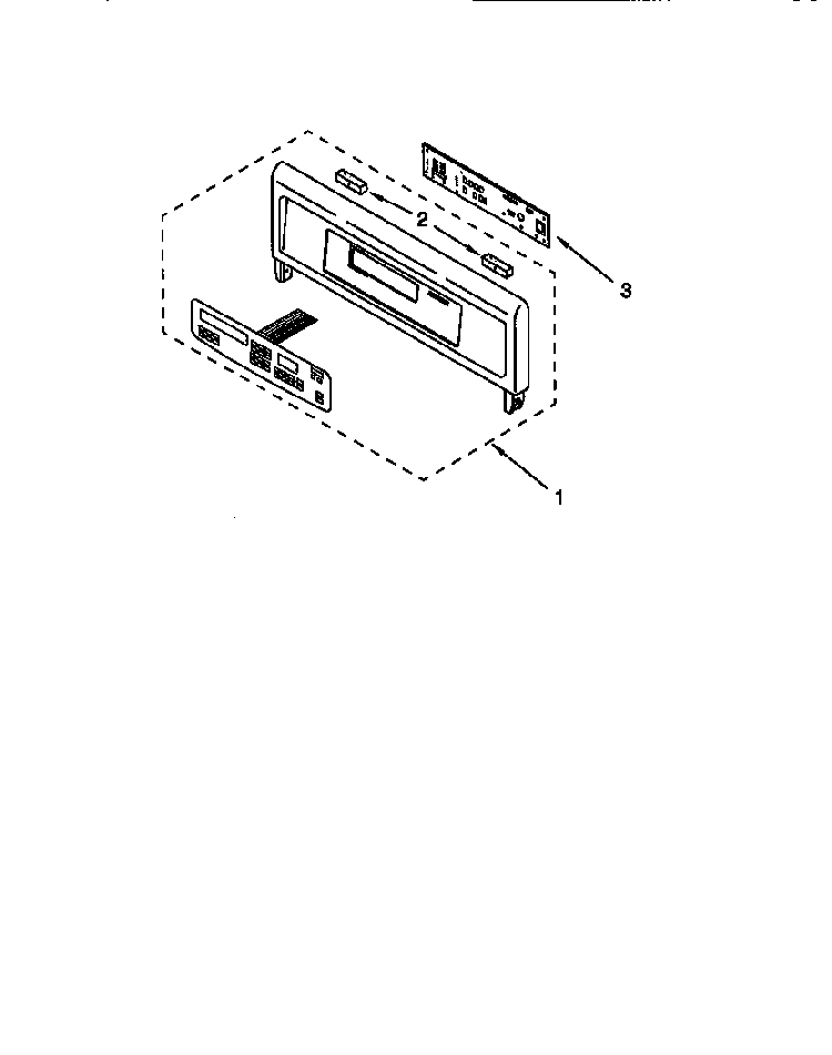Control Panel Diagram and Parts List for GDB277PDB1  Whirlpool Wall Oven