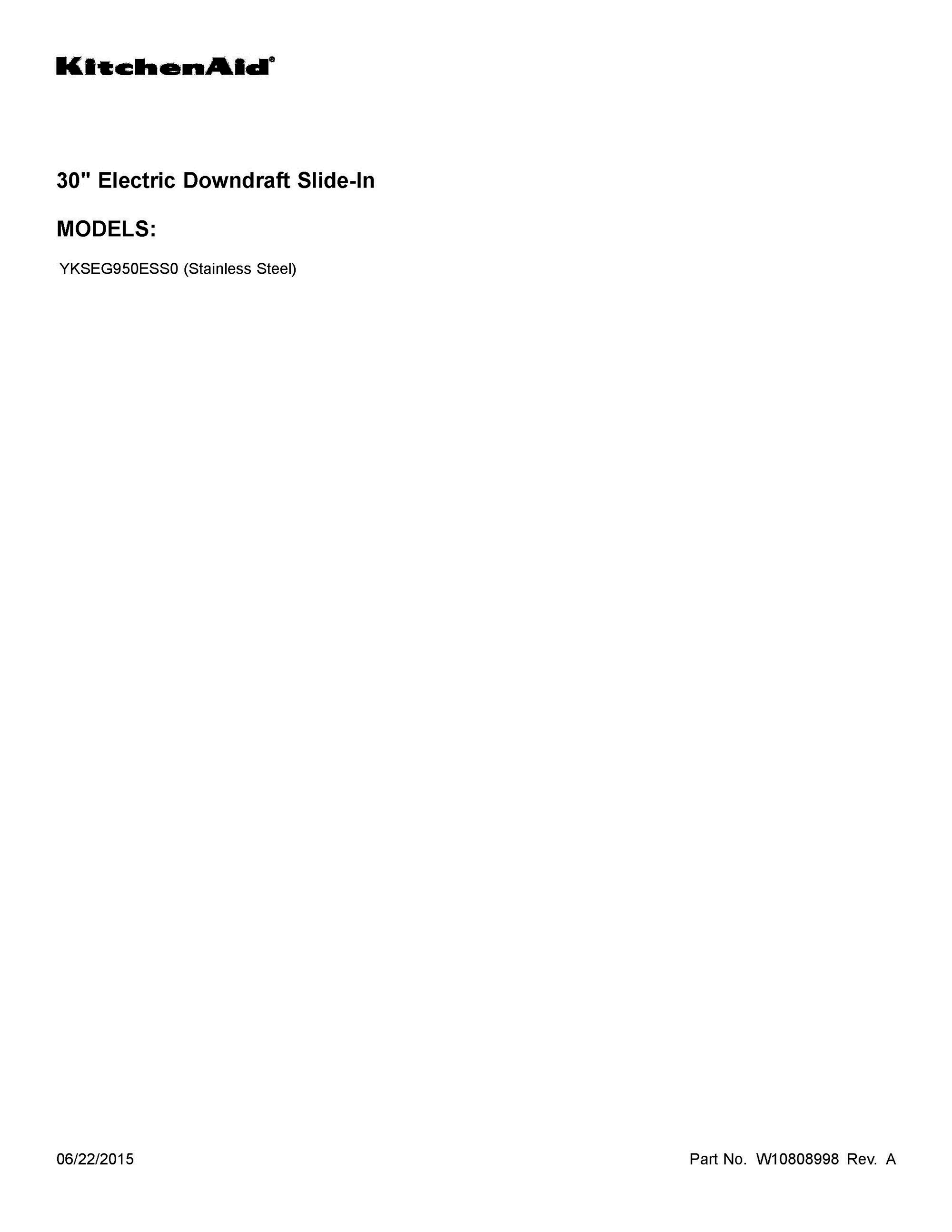 01 - COVER SHEET Diagram and Parts List for YKSEG950ESS0  Whirlpool Range