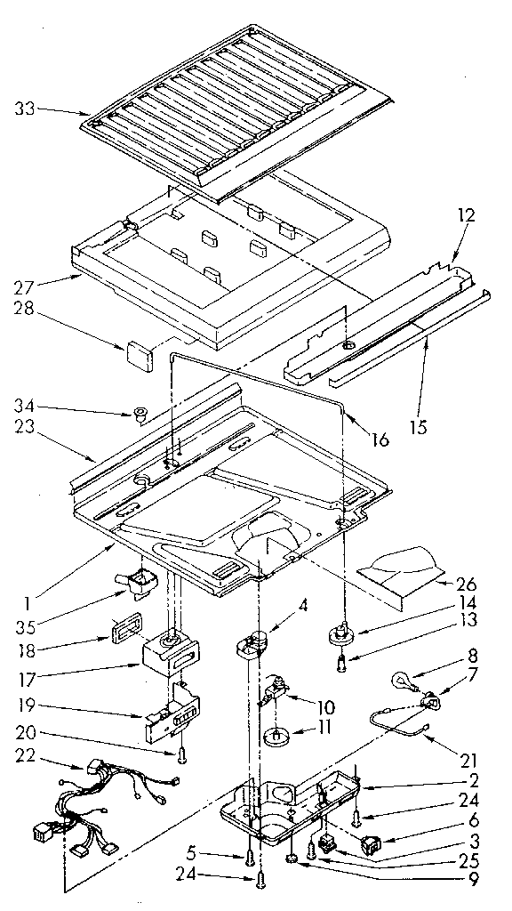 Compartment Separator Diagram and Parts List for ET16JKYSM01  Whirlpool Refrigerator