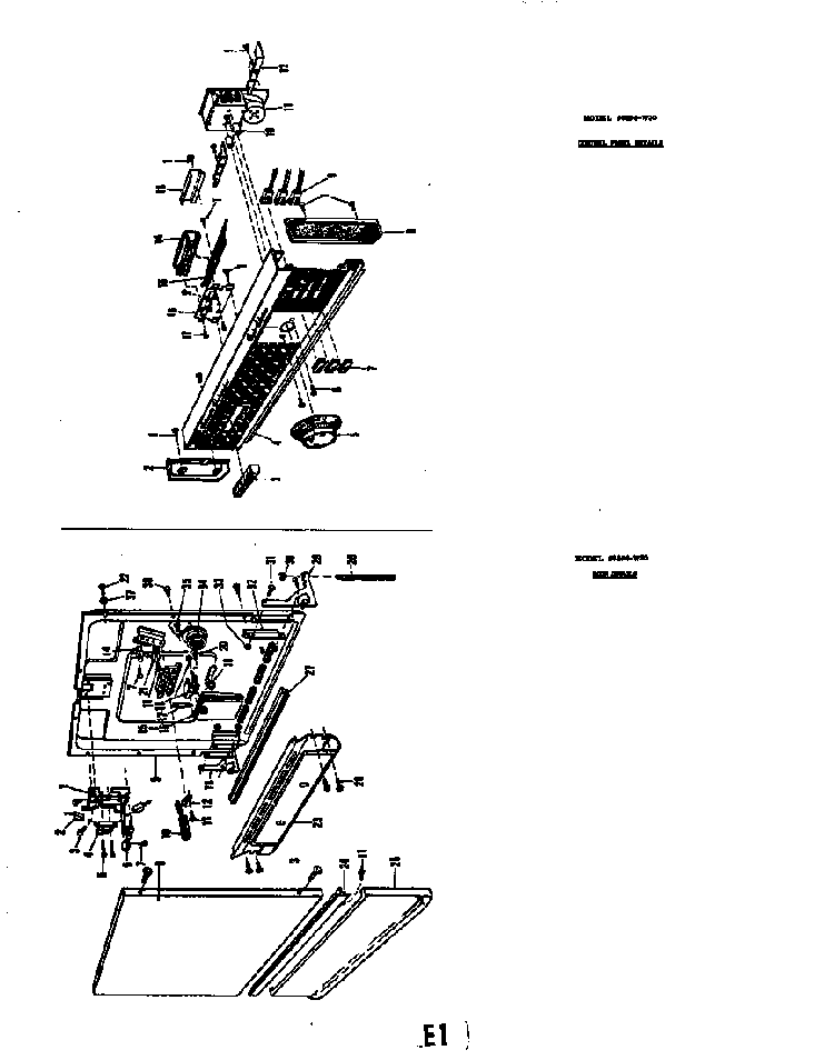 Control Panel Details Model 8596-w30 Diagram and Parts List for 8586H30  Roper Dishwasher