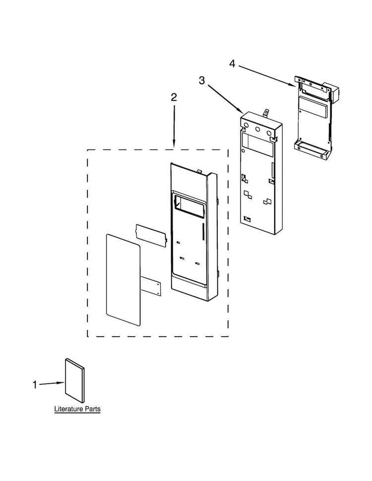 Control Panel Parts Diagram and Parts List for KHMS2040BSS1  KitchenAid Microwave