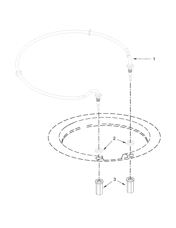 Heater Parts Diagram and Parts List for KDFE304DSS0  KitchenAid Dishwasher