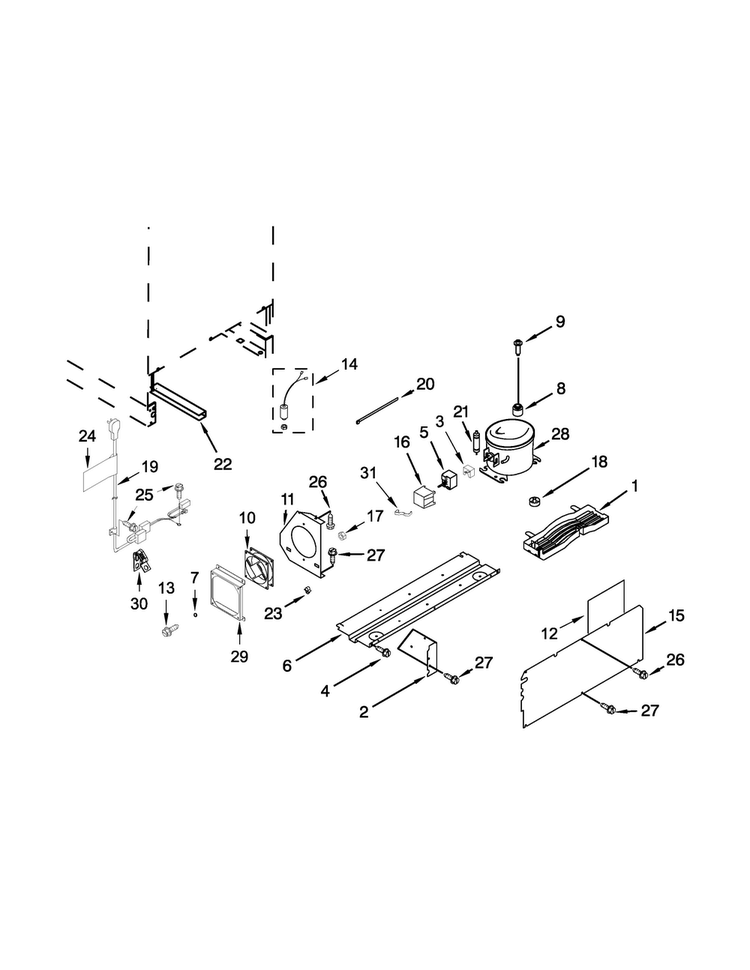 Unit Parts Diagram and Parts List for KUBR204EPA00  KitchenAid Cooler