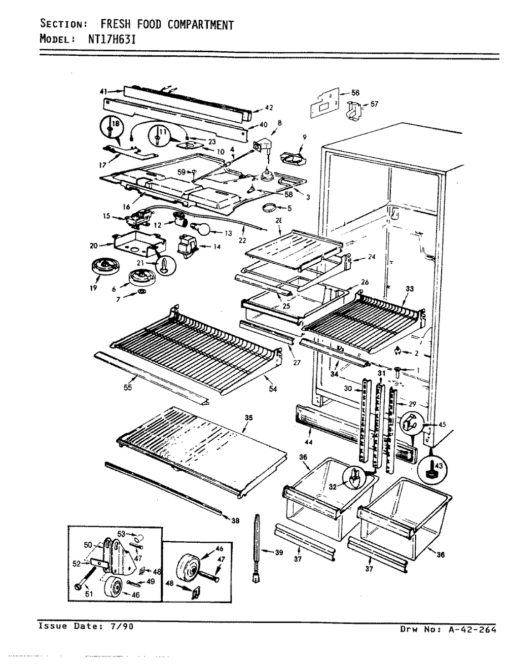 03 - Fresh Food Compartment Diagram and Parts List for NT17H63IA  Whirlpool Refrigerator