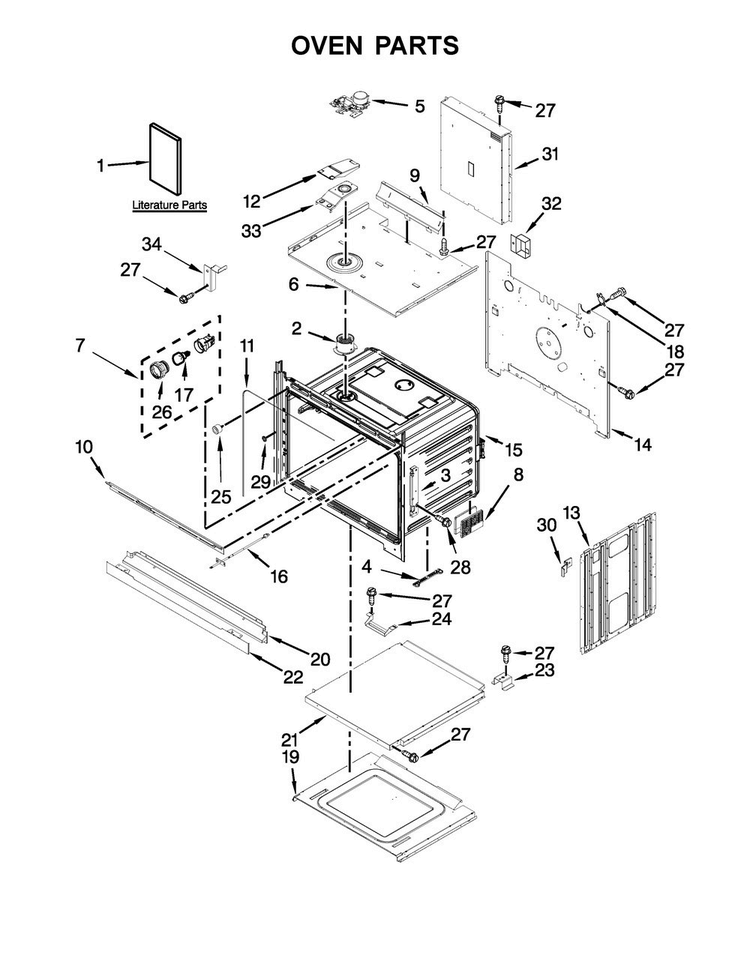 Oven Parts Diagram and Parts List for WOS92EC7AB04  Whirlpool Wall Oven