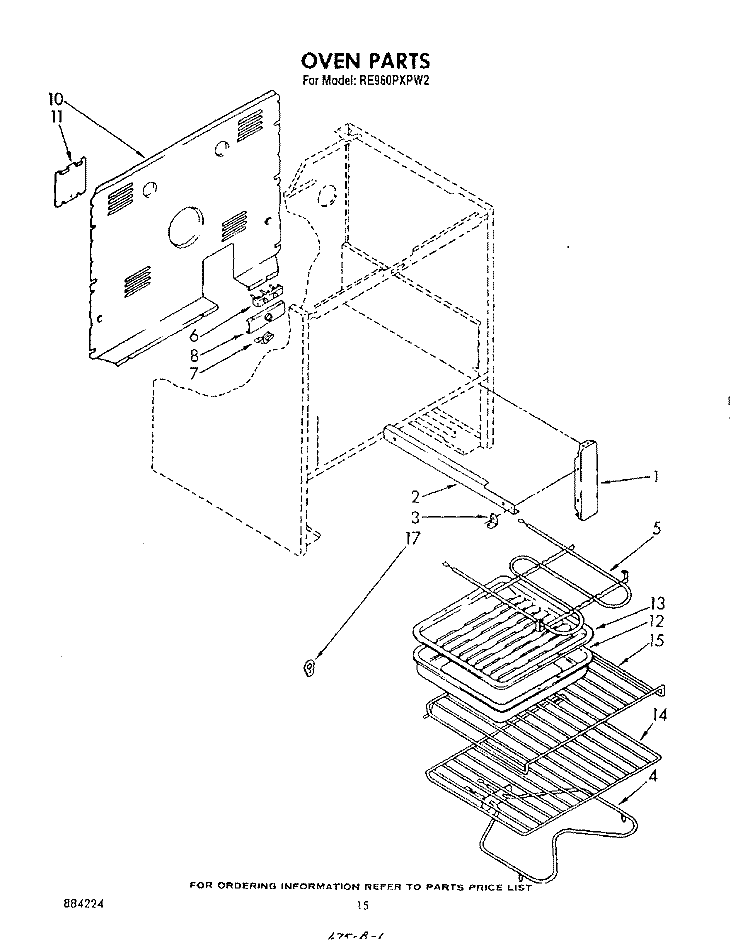 OVEN (CONTINUED) , LITERATURE AND OPTIONAL Diagram and Parts List for RE960PXPW2  Whirlpool Range