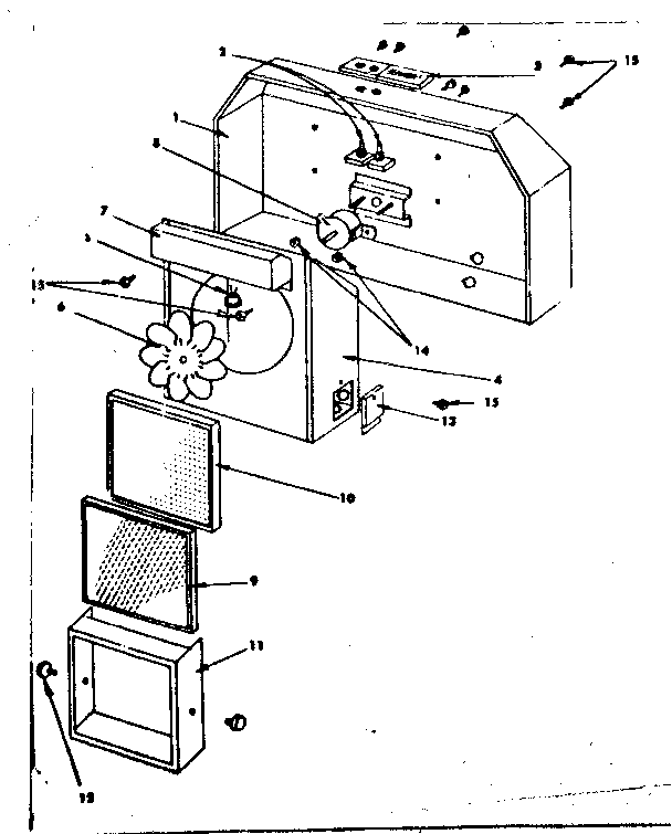 Range Hood Assembly Diagram and Parts List for 1555346760  Kenmore Range Hood