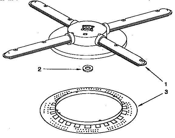 Lower Washarm And Strainer Parts Diagram and Parts List for KUDT23HY3  KitchenAid Dishwasher