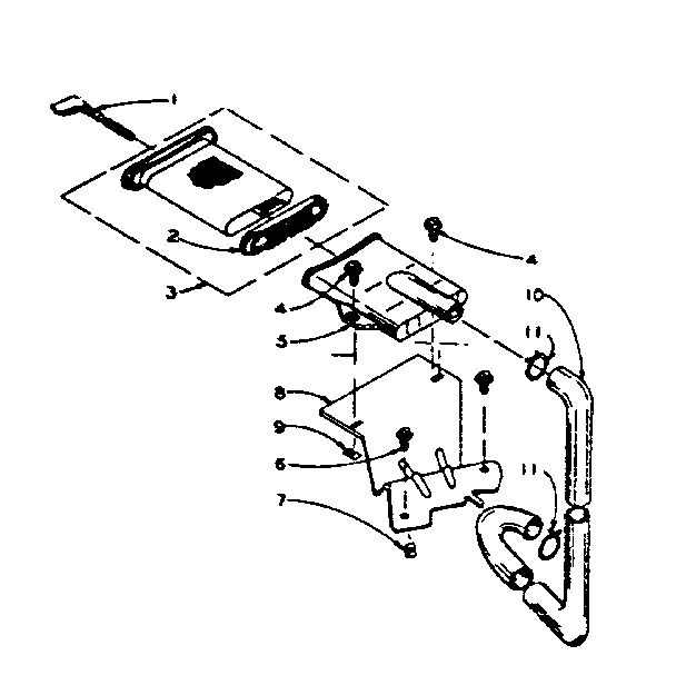 Filter Assembly Diagram and Parts List for 1106114510  Kenmore Washer