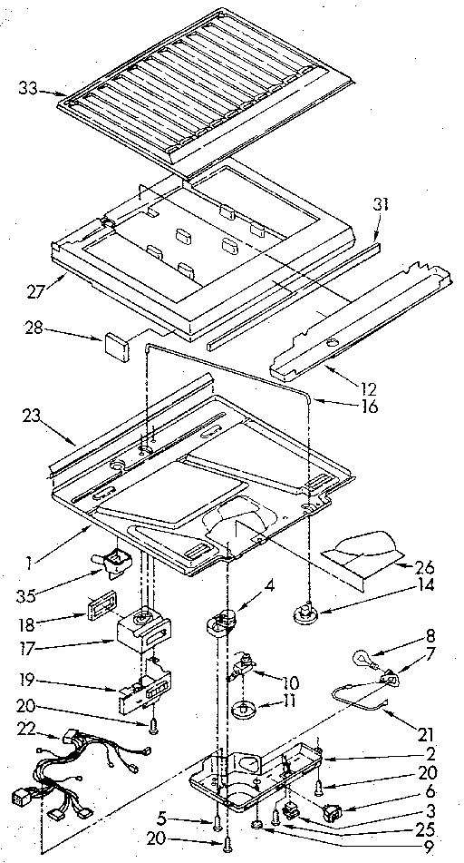 Compartment Separator Diagram and Parts List for ET18GKXSN10  Whirlpool Refrigerator