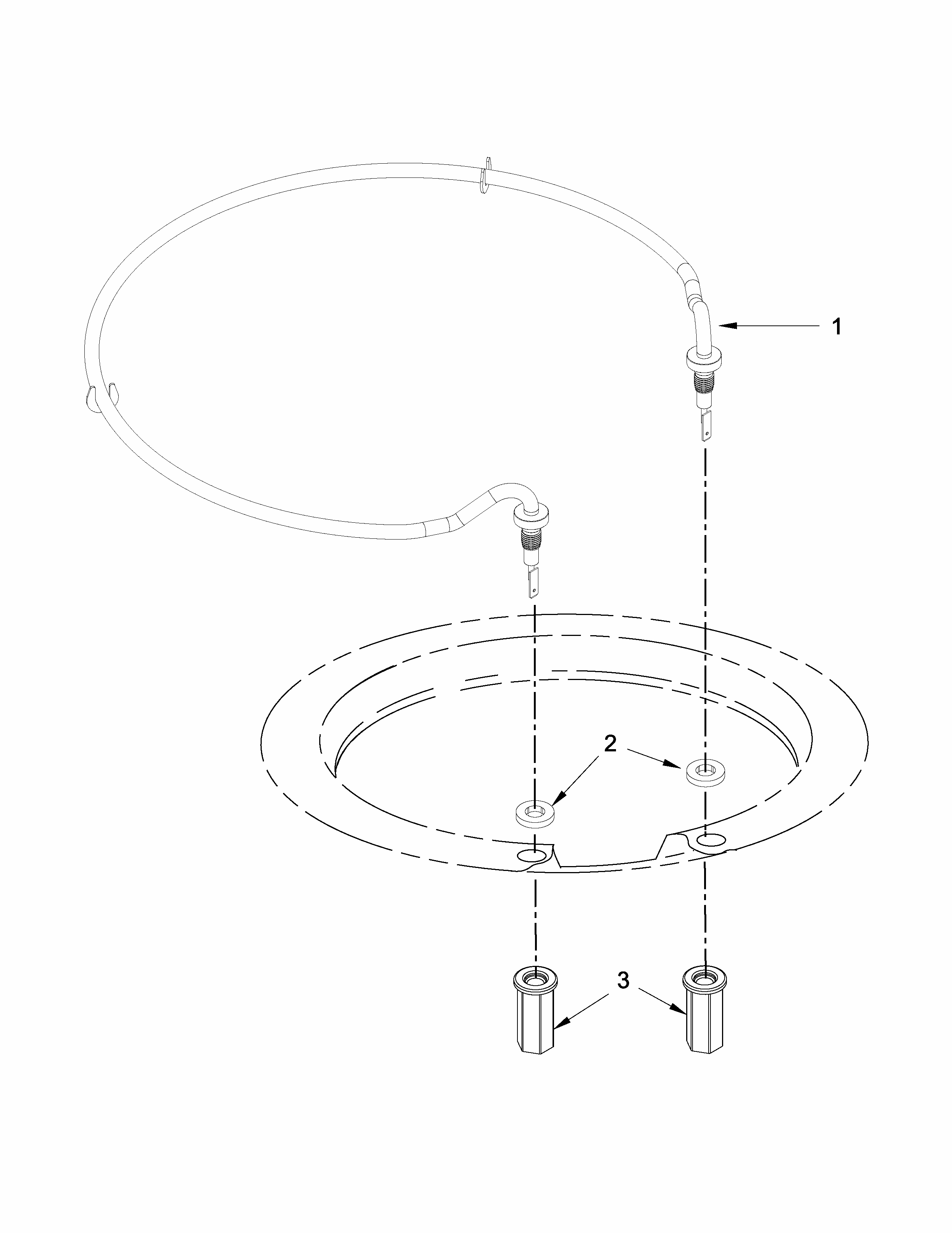 Heater Parts Diagram and Parts List for 66513252K115  Kenmore Dishwasher