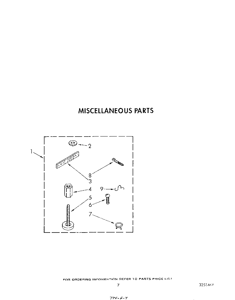 MISCELLANEOUS Diagram and Parts List for LA5700XTG0  Whirlpool Washer