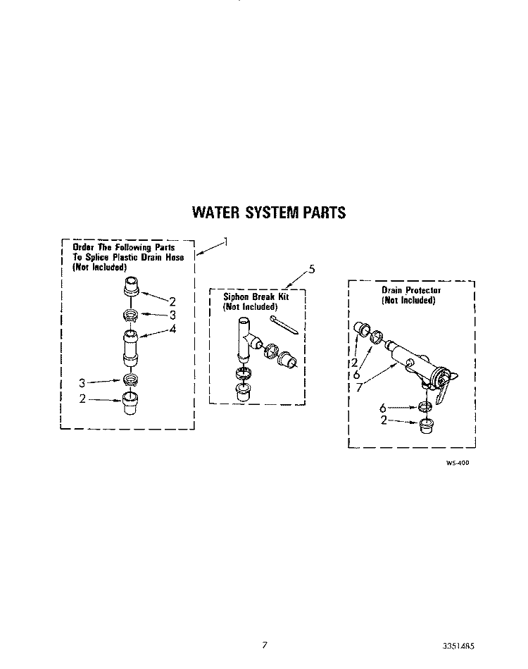 WATER SYSTEM Diagram and Parts List for LA8800XTF0  Whirlpool Washer